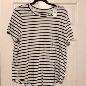 Black and white striped top